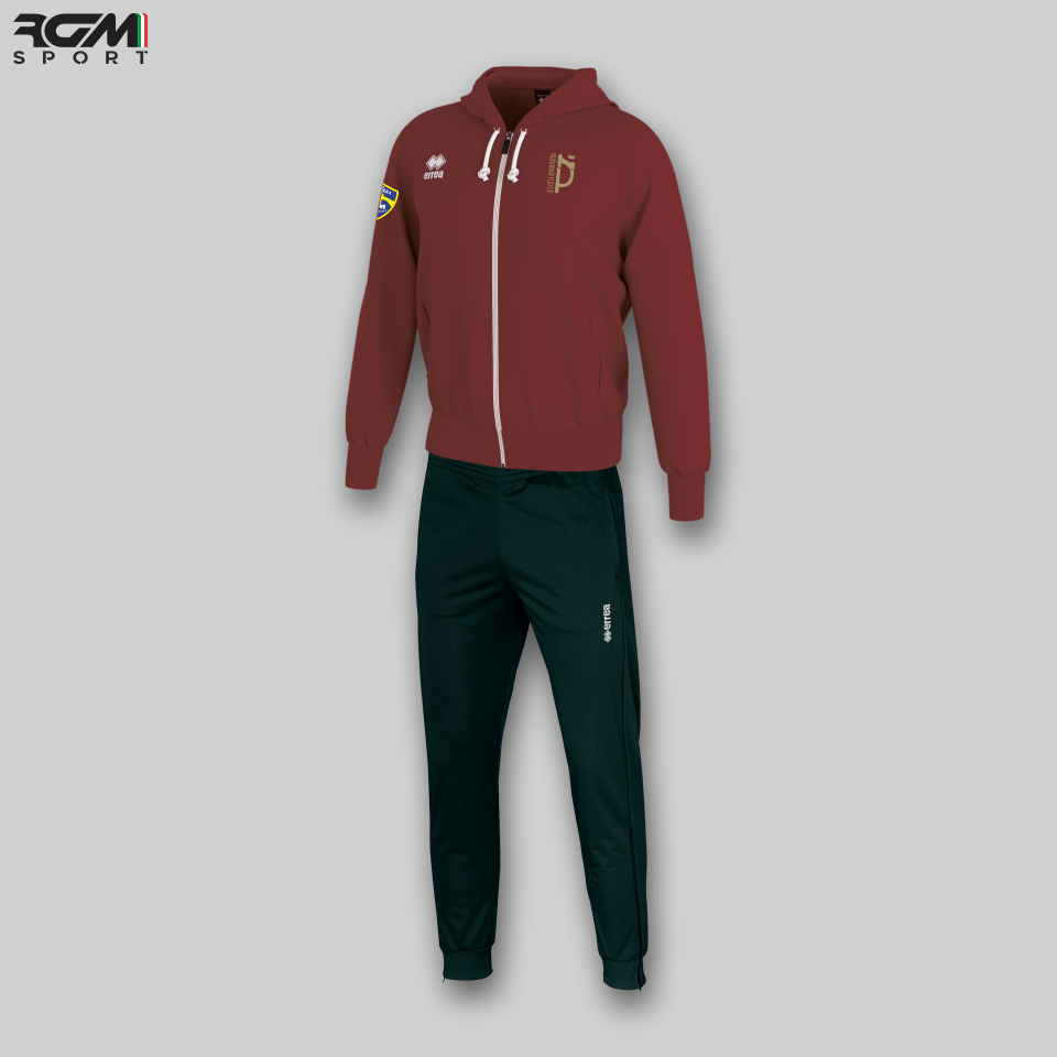 Felpa JACOB granata pantalone MILO nero